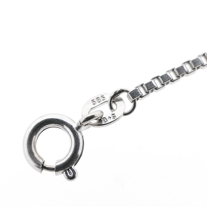 Image 7 of White gold Venetian chain | 43.5 cm