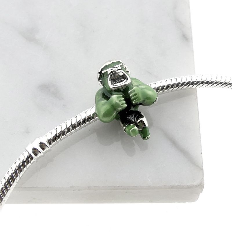 Image 2 of Pandora x Marvel charm; Silver; Hulk