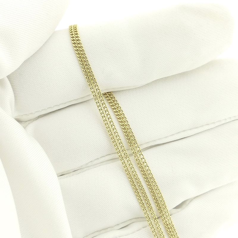 Image 5 of Gold gourmet link chain | 51 cm