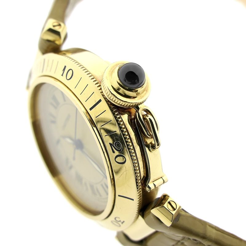 Image 21 of Cartier Pasha Automatic; 18k gold unisex watch