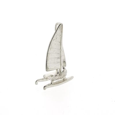 Silver charm of a catamaran Image 2 of Silver charm of a catamaran