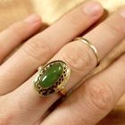 Image 3 of Gold ring with jade | Vintage