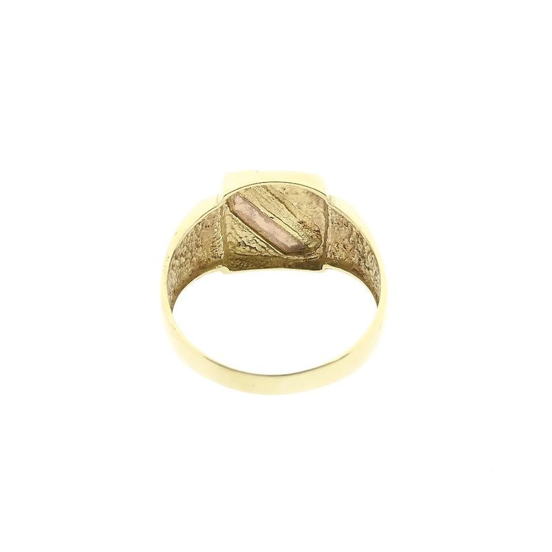 Image 6 of Two-tone gold signet ring