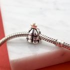 Image 2 of Pandora charm; Silver with gold; Christmas tree