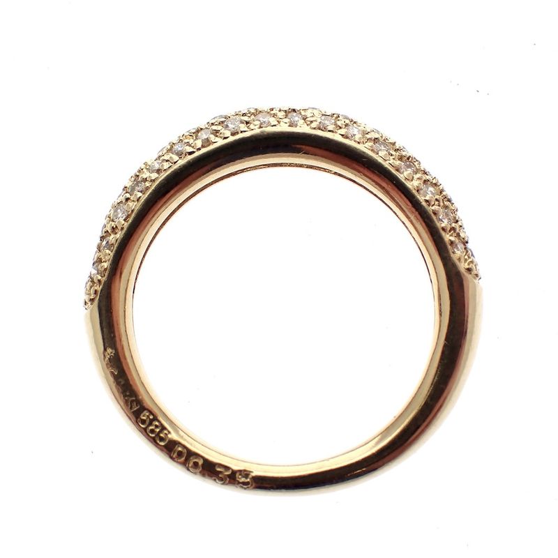 Image 7 of Gold ring with pavé diamonds 0.35 ct.