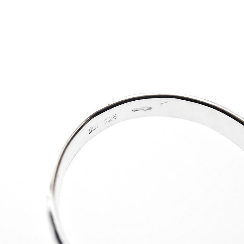 Image 4 of Silver ring with diagonal relief