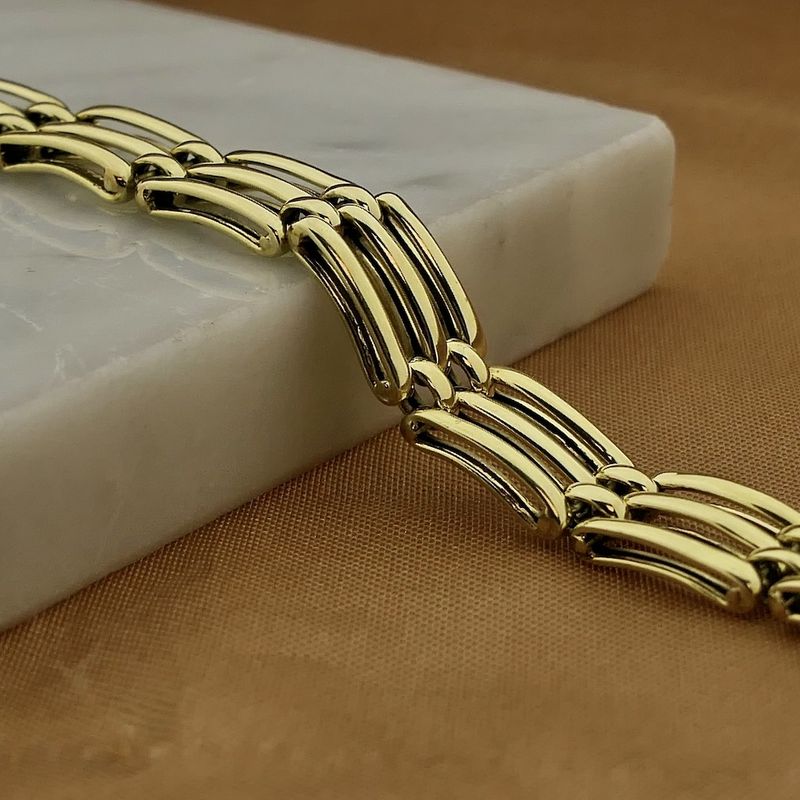 Image 2 of Gold fantasy link bracelet; 19.5 cm