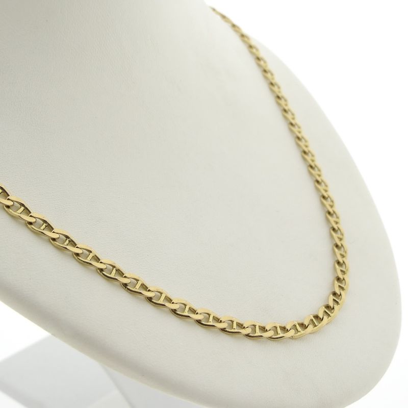 Image 4 of Gold navy/gourmet link necklace