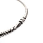 Image 4 of Pandora bracelet; Silver; Sparkling snake chain with pavé clasp | 19 cm