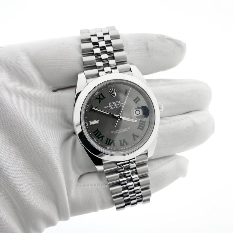 Image 12 of Rolex Datejust 41mm 'Wimbledon' 126300; Automatic men's watch