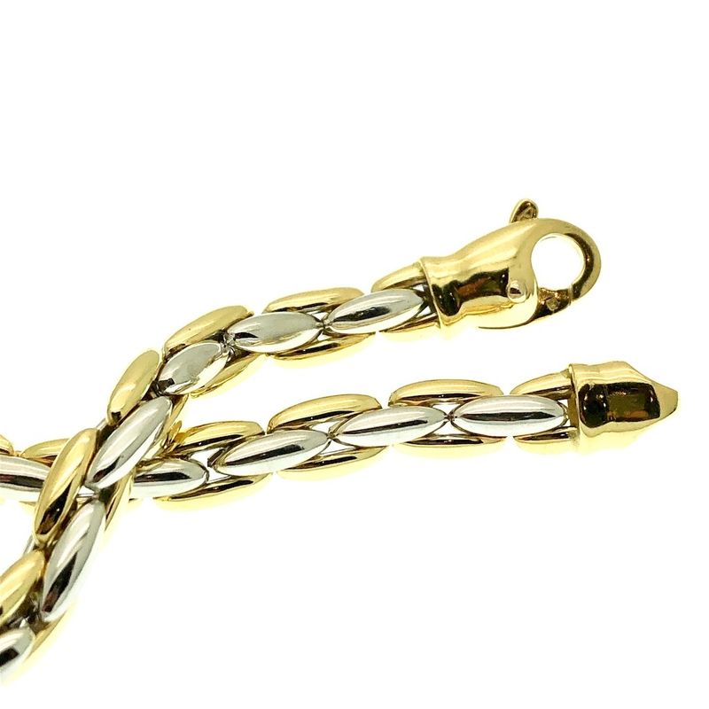 Image 5 of Two-tone gold fantasy link necklace | 41 cm