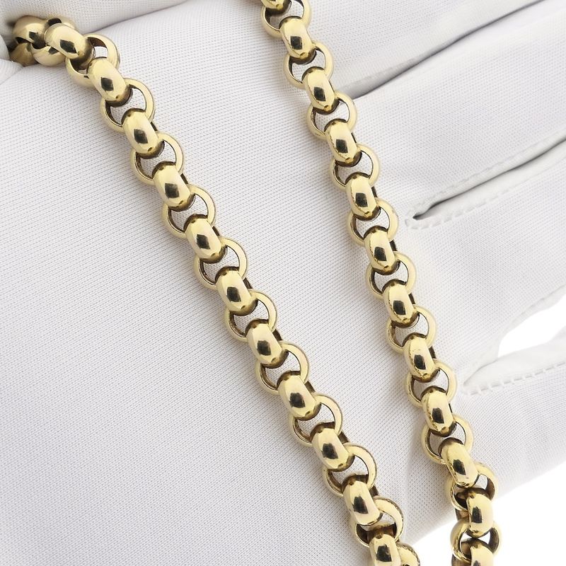 Image 8 of Golden jasseron link necklace.