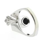 Image 4 of White gold cocktail ring with diamond and triplet opal