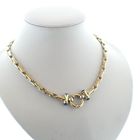 Image 1 of 18K bicolor gold solid link necklace | 46 cm