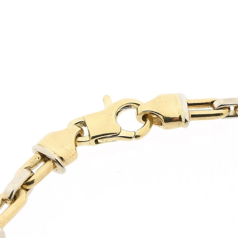 Image 3 of Bicolor Gold Fantasy Link Bracelet