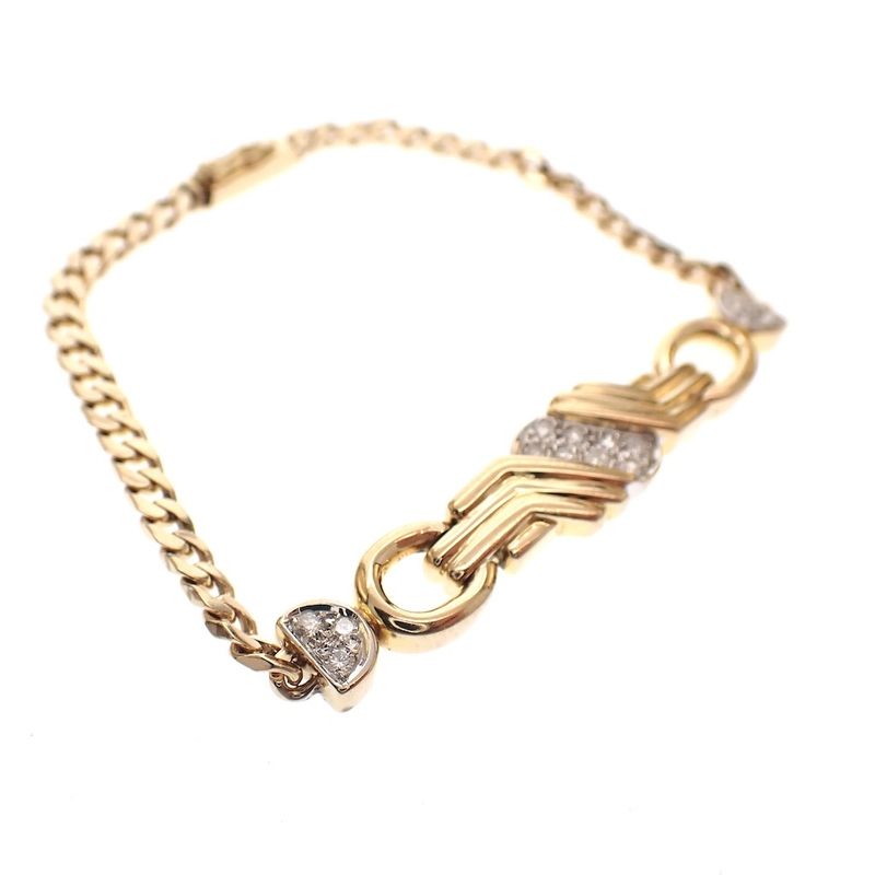 Image 2 of Vintage gold bracelet with diamond 0.28