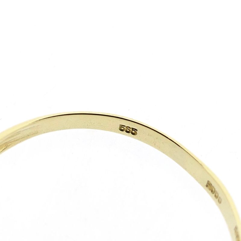 Image 7 of Gold Ring with Diamond; 0.005 ct.