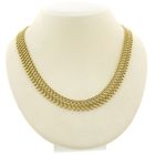 Image 1 of Gold gallery wire link necklace