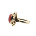 Image 8 of Gold ring with red coral | Vintage
