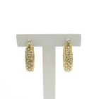 Image 1 of Gold earrings with zirconia | Ø 23.5 mm