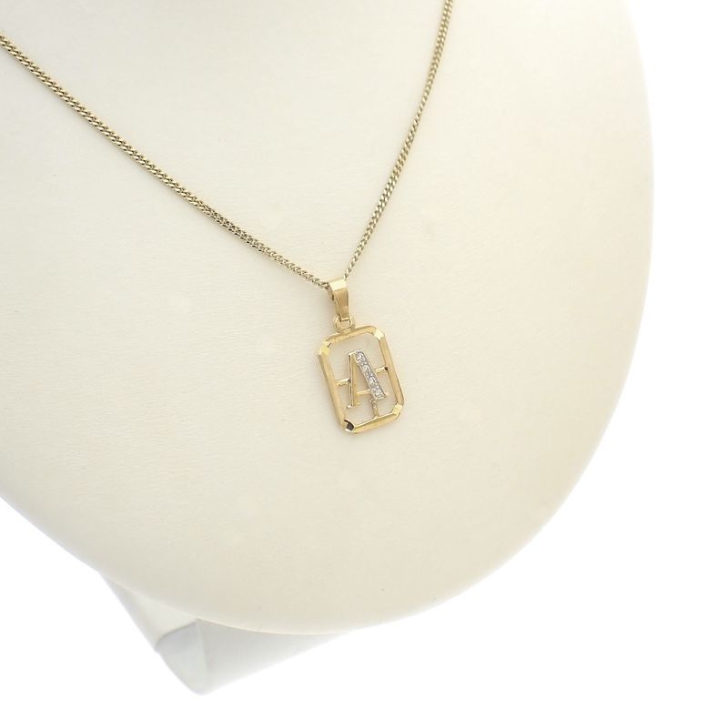 Image 9 of Gold pendant of the letter A