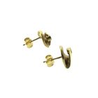 Image 8 of Gold stud earrings with diamond; 0.05 ct.