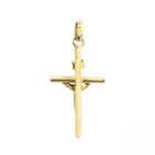 Image 3 of Gold pendant of a cross with corpus; INRI