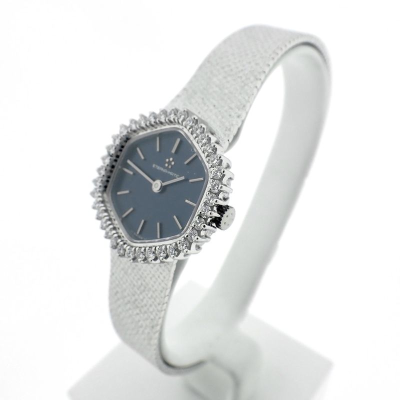 Image 2 of Eterna Matic Swiss; 18k gold women's watch with diamonds