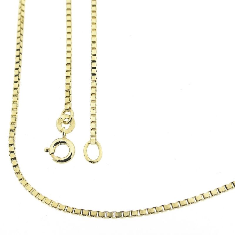 Image 1 of Long gold Venetian link chain