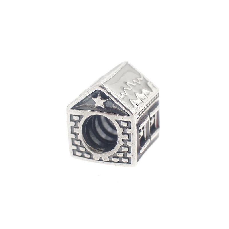 Image 4 of Pandora charm; Silver; Santa's Home