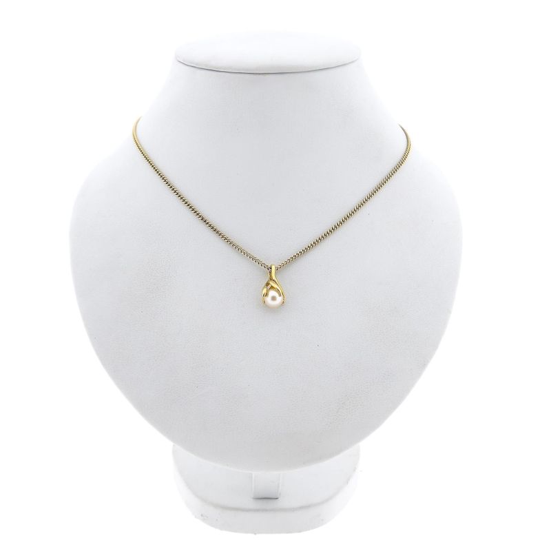 Image 4 of 14 Karat Gold Pendant with Cultured Pearl