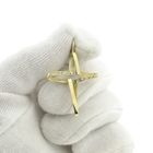 Image 7 of Gold pendant of a cross with zirconia