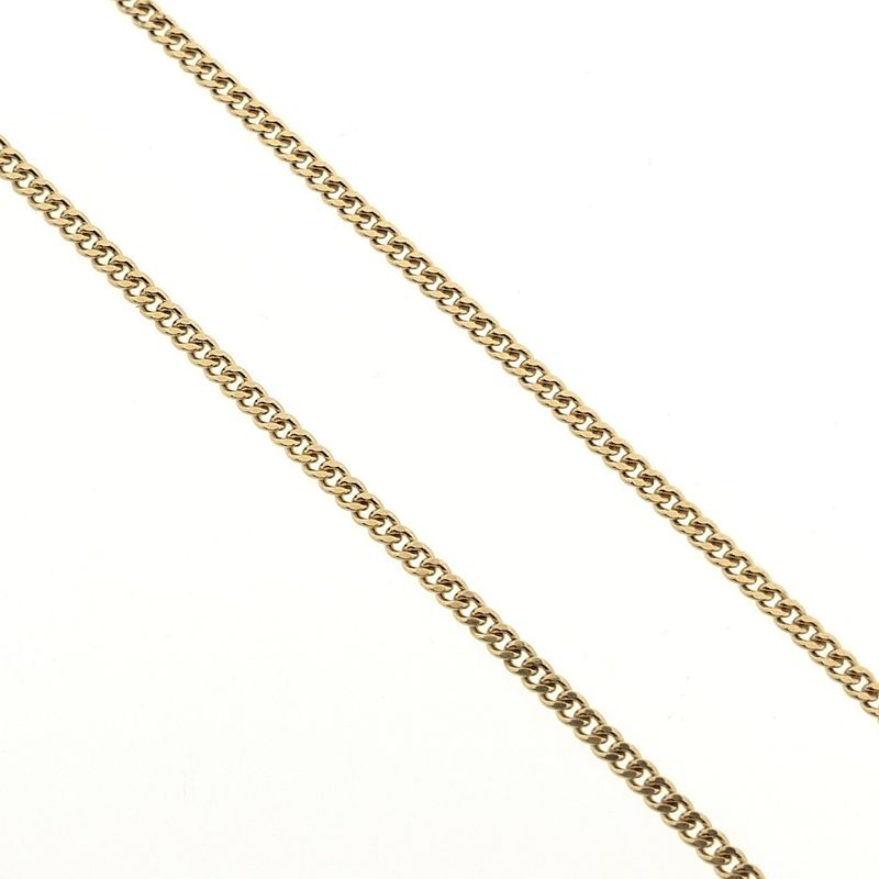 Image 3 of Gold flat gourmet link chain | 44.5 cm