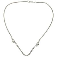 Silver fantasy snake link necklace | 47 cm