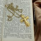 Image 3 of Antique gold pendant of a cross