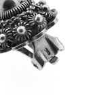 Image 6 of Silver clip-on earrings with a Zeeland button | Antique