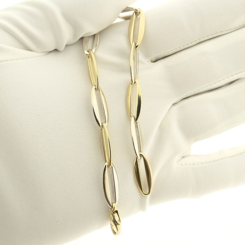 Image 9 of Two-tone gold fantasy link bracelet | 20 cm