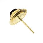 Image 8 of Vintage gold stud earrings with garnet