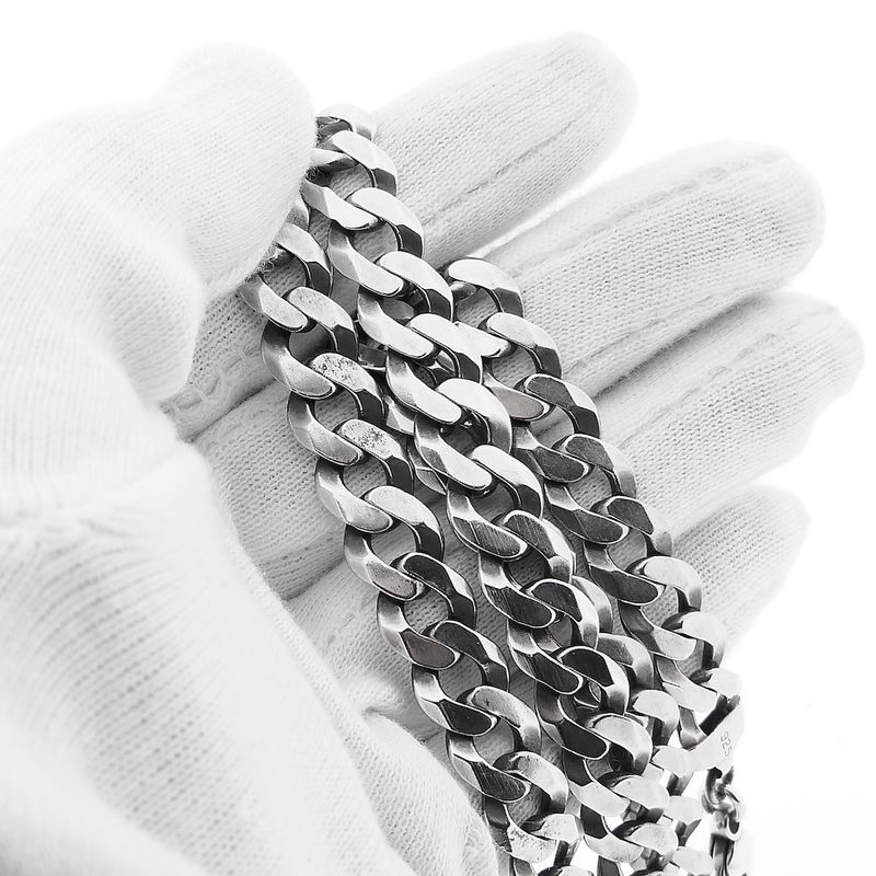 Image 7 of Silver Robust Gourmet Link Necklace