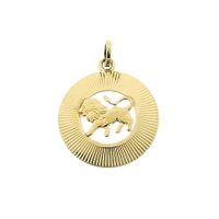 Fabiola gold zodiac sign pendant; Leo