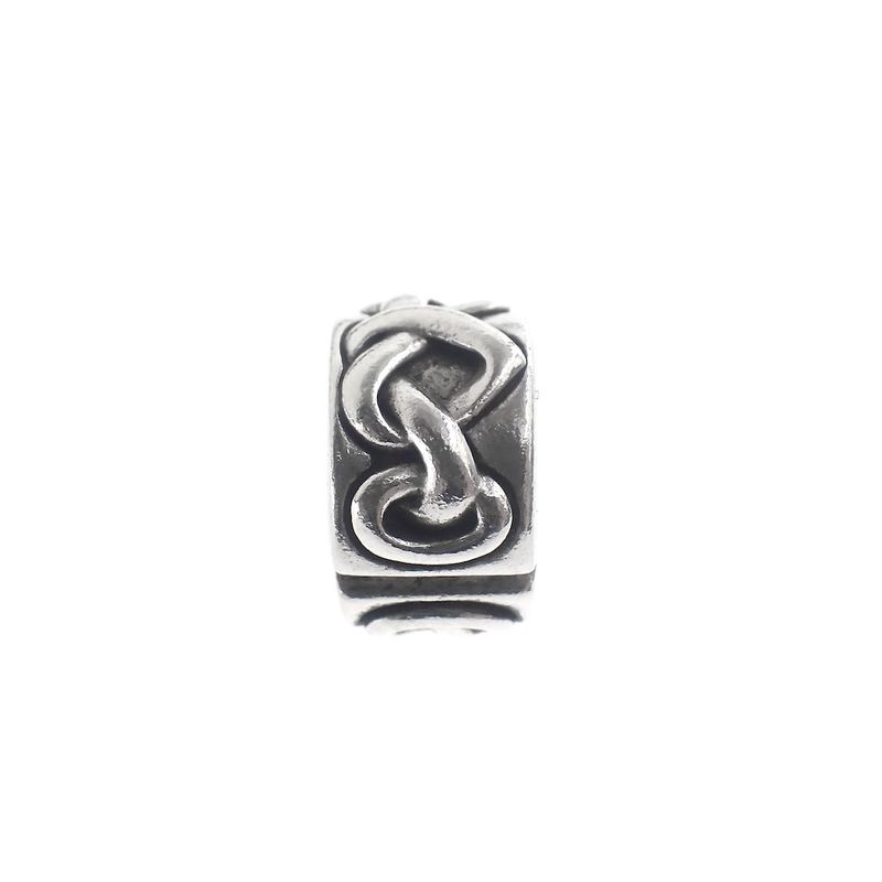 Image 3 of Pandora clip charm; Silver; Knotted Hearts
