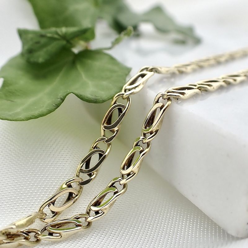 Image 3 of Golden fantasy link chain | 51 cm