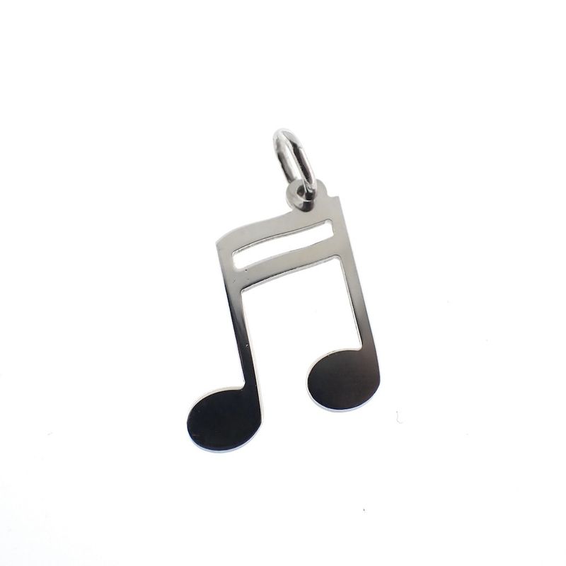 Image 1 of Silver pendant; Musical note