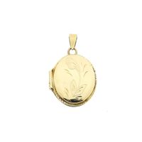 Vintage gold locket pendant | Floral design