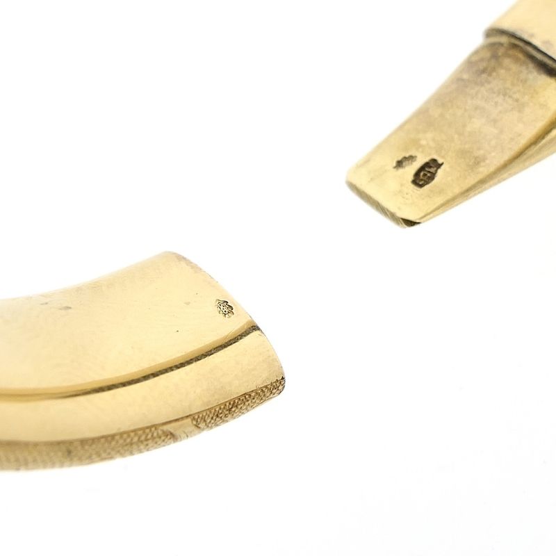 Image 10 of Vintage gold slave bracelet with engravings; Size M