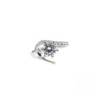 Image 7 of White gold solitaire ring with zirconia.
