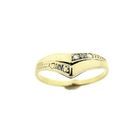 Image 3 of Gold V-shaped ring with diamond | 0.01 ct.