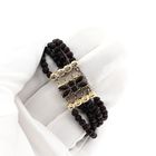 Image 7 of Antique Garnet Bead Bracelet with Gold Clasp