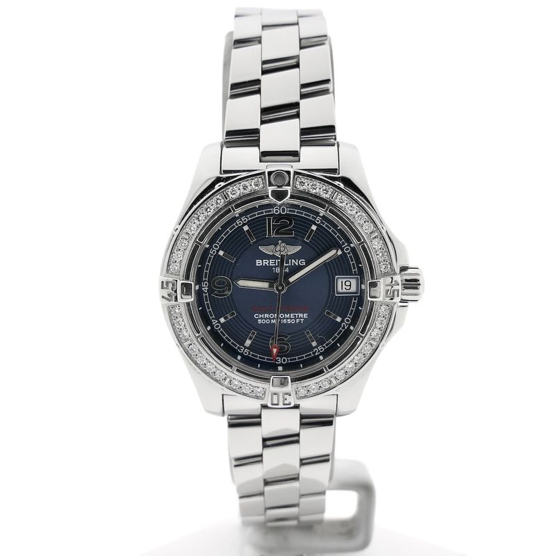 Image 20 of Breitling Colt Oceane 'Diamonds' A77380; Women's watch with diamond bezel