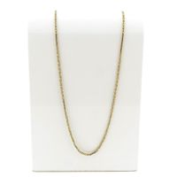 Gold square king link necklace